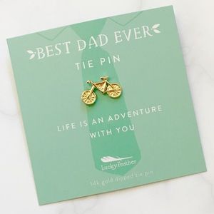 🚲 14k gold Dipped Tie Pin